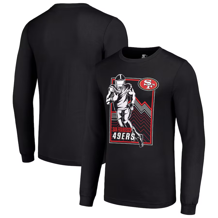 Men San Francisco 49ers black 2024 NFL Long sleeve T Shirts